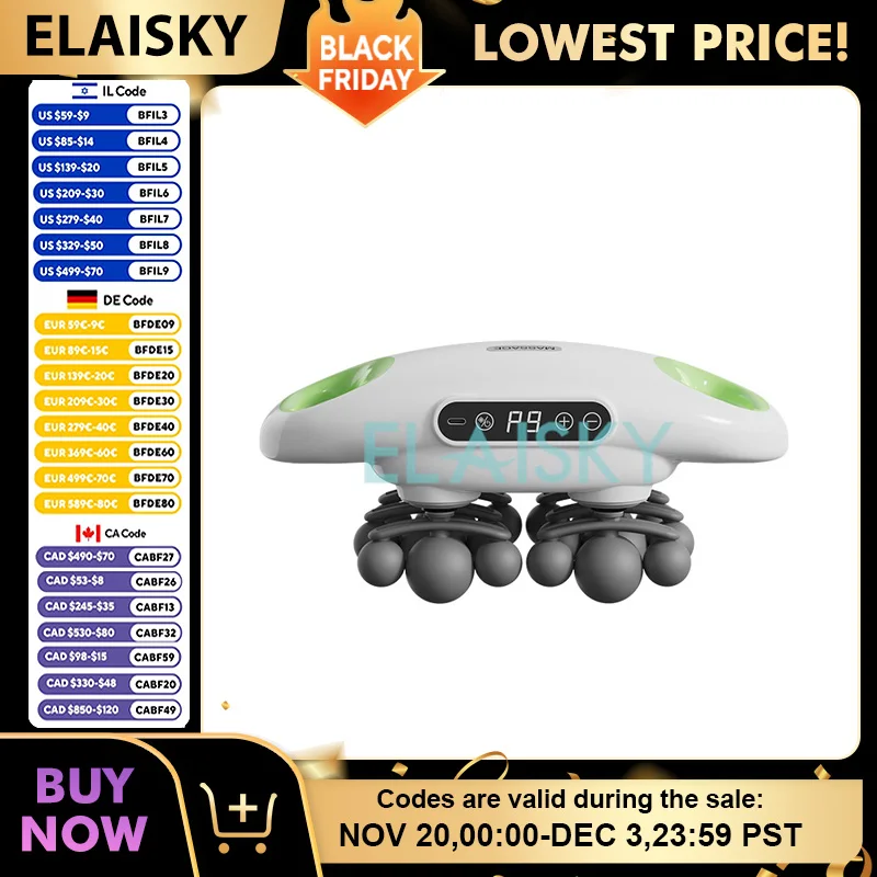 

18 Head Massage Gun Muscle Gun Deep Muscle Body Relaxation Massage Instrument Waist Back Leg Fascia Gun Multi Head Massagers