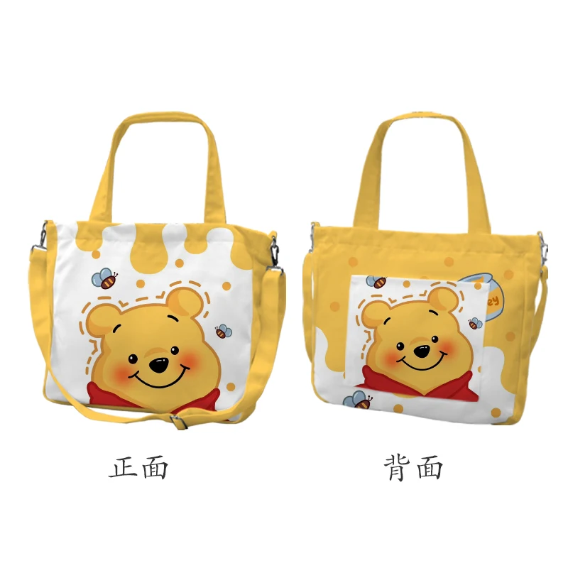 Imagem -06 - Disney Winnie Pooh Personalizado Cartoon Bolsala de Compras Anime Bolsas de Ombro Bolsa de Armazenamento Casual Presente X8841