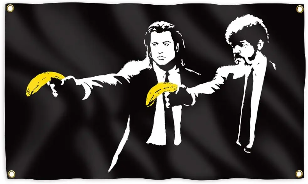 Banksy's novel banana, funny flag durable, suitable for outdoor wall university dormitory decoration