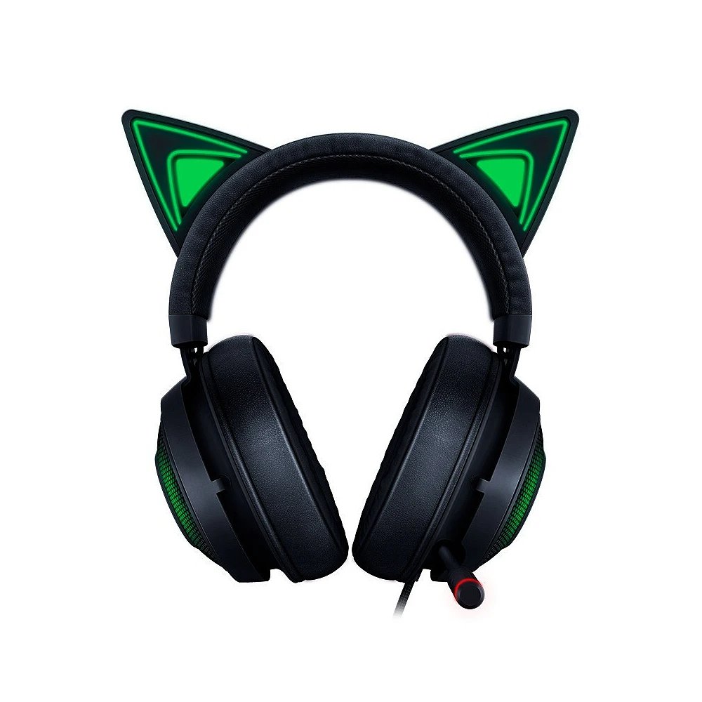 Gute Qualität Razer Kraken Kitty Edition Symphony RGB USB kabelgebundenes Kopfhörerkabel, Länge 1,3 m, schwarzer Kopfhörer
