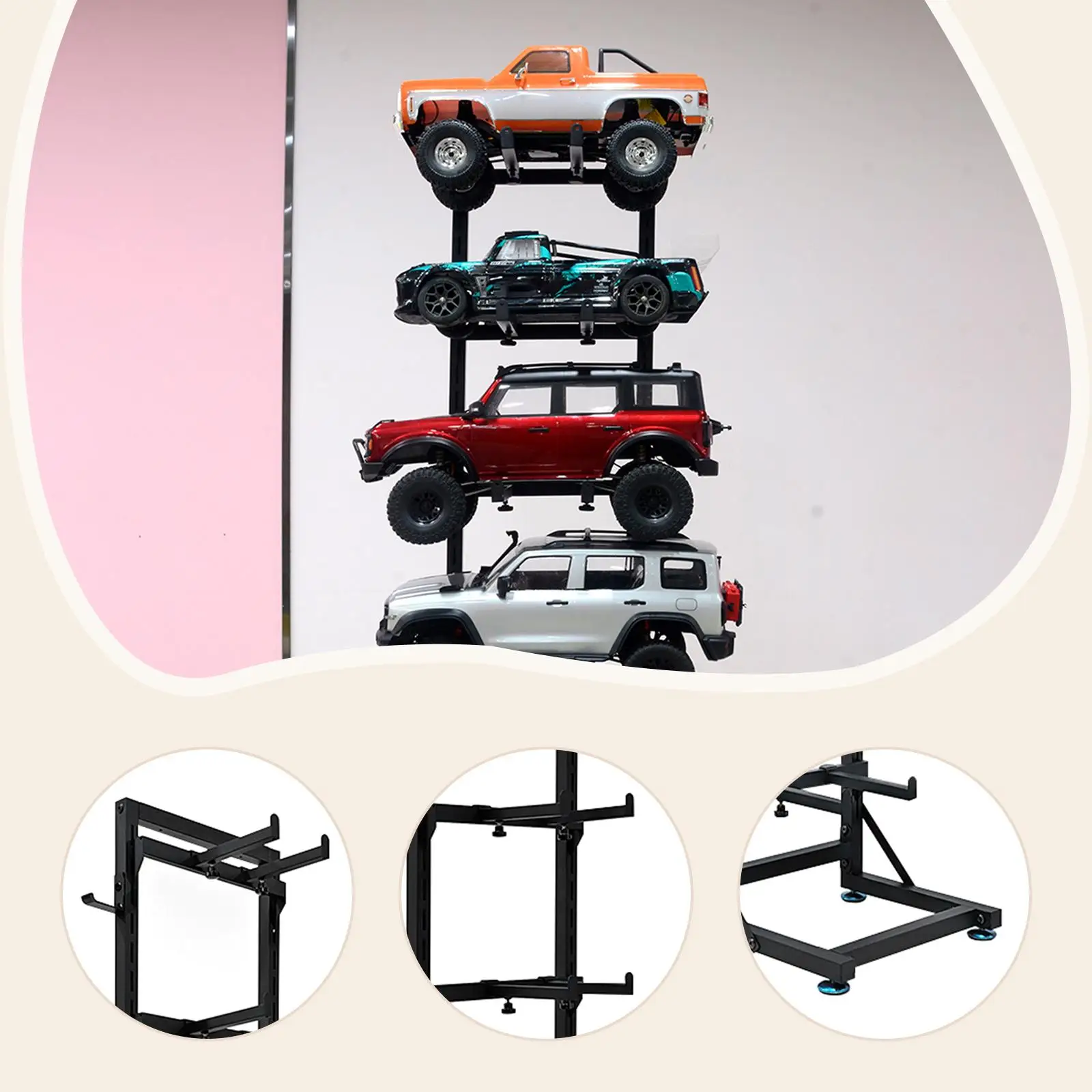 RC Car Display Stand, RC Car Storage Rack, Premium, Practical, Stable, , for Study, Bedroom, Living Room
