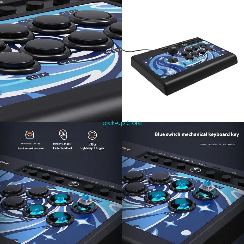 Q5WA قابلة للبرمجة عصا USB Controller مفاتيح زرقاء لأجهزة متعددة