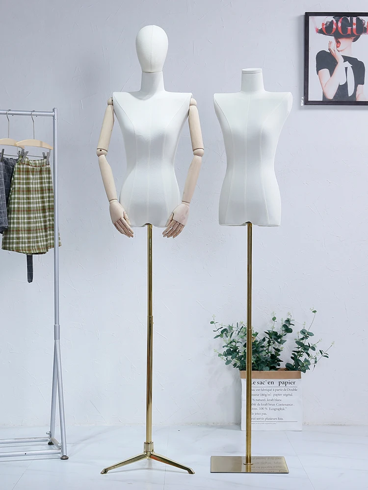 Clothing Store Mannequin Women's Window Display Stand Full Body Flat Chest Right-Angle Shoulder Square Shoulder Doll Mannequin