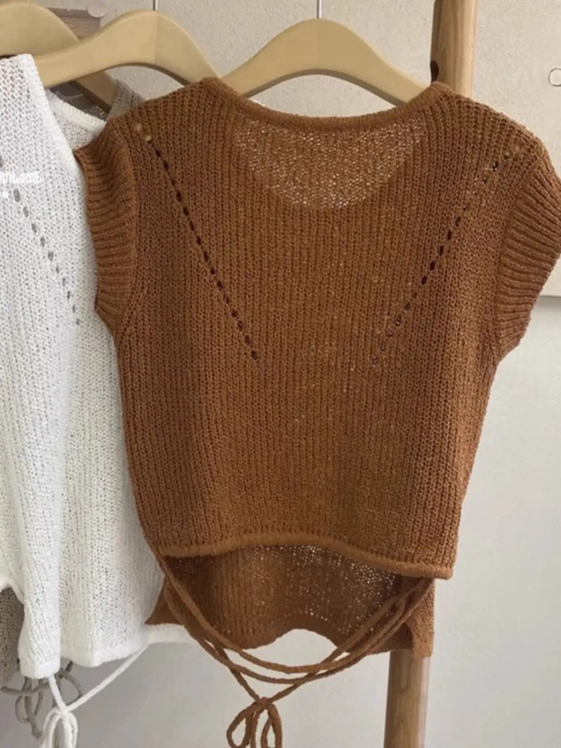 アイスシルクニットシャツ レディース 半袖 薄手 2025年新作 夏 おしゃれ エイジングケア サマーパーカー ショート丈 ホロートップ