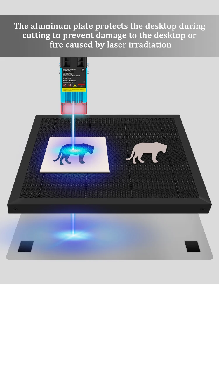Laser Engraving Machine Honeycomb Workbench Wood Cutting Metal Working Table 300x300mm 400x400mm For CO2 Laser Cutter Engraver