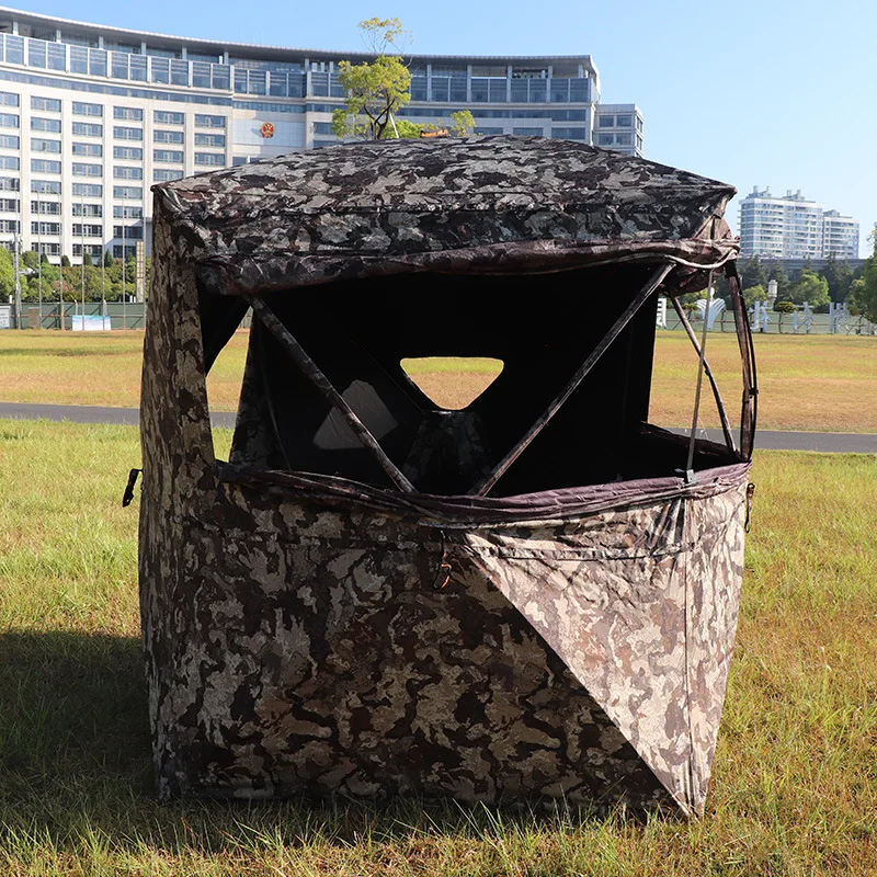 Outdoor Camouflage Hunting Tent is quick to open without building a double-decker tent.