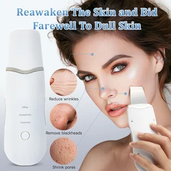 Ultrasonic Skin Scrubber Peeling Blackhead Remover Vibration Face Spatula Electric Scrubber Face Cleaning Facial Shovel Cleanser