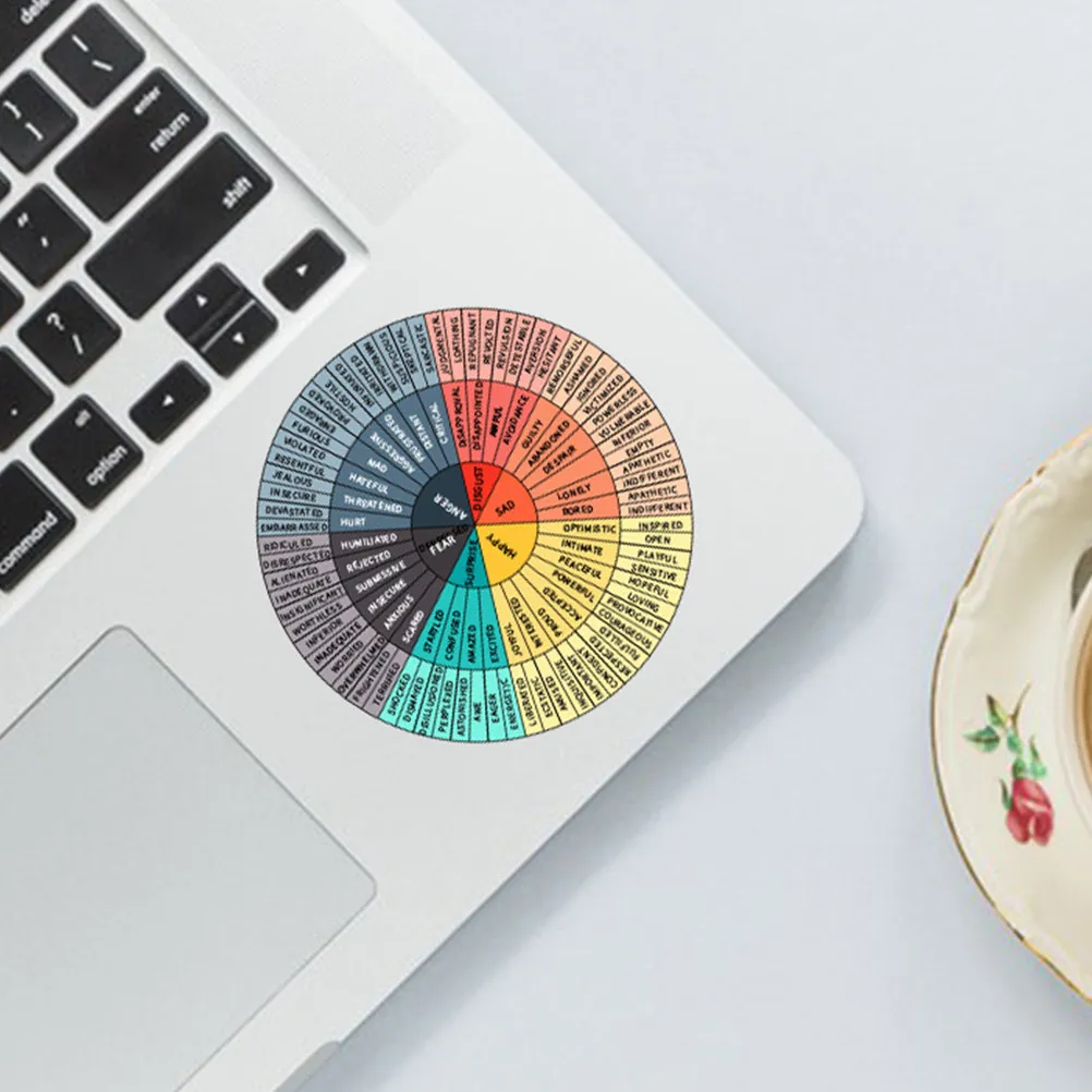 

Набор из 8 водонепроницаемых ПВХ-наклеек «Эмоциональное колесо» для ноутбуков, телефонов, чемоданов, а также настенных декоративных наклеек для офиса