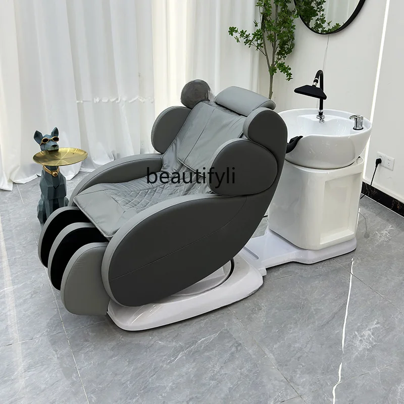 Electric Massage Rotating Shampoo Chair Multifunctional Head Therapy Hair Scalp Care Chair Hair Care Shop Dedicated Flushing Bed