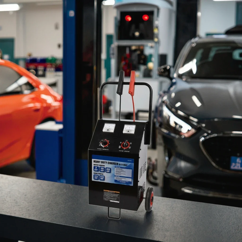Automatic 12V 6V Truck Vehicle Battery Charger and Jump Starter with Plug Connection for Cars and Trucks