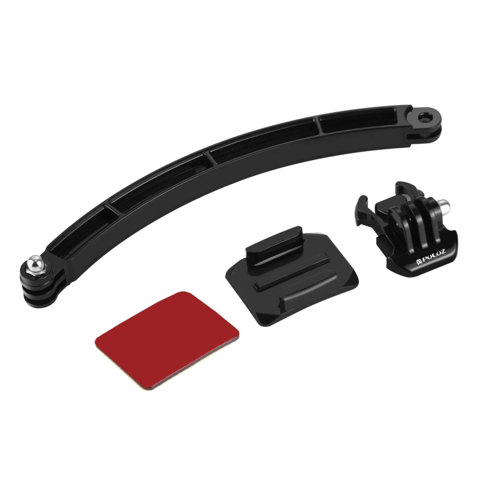 PULUZ Outdoor Motorcycle Cycling Helmet Extension Arm Set for GoPro/ Insta360/ DJI Action Sports Cameras Jaws Flex Clamp Mount