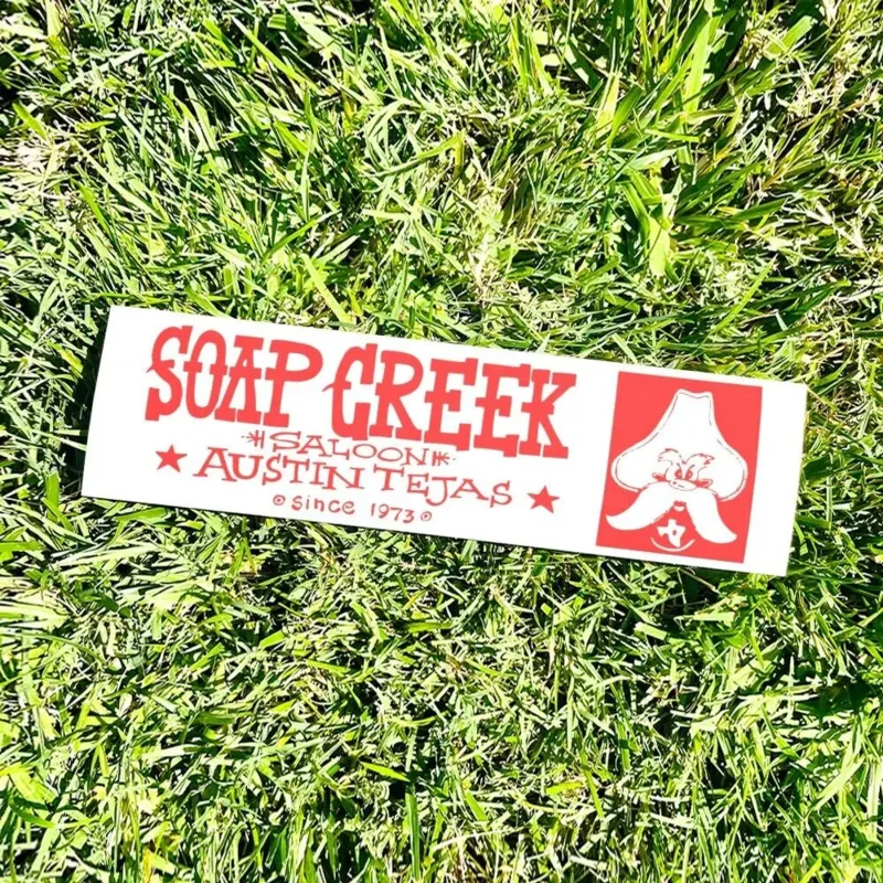 Soap Creek Saloon bumper sticker-Austin Texas tourism travel decal 80s 90s-bumper stickers-car stickers