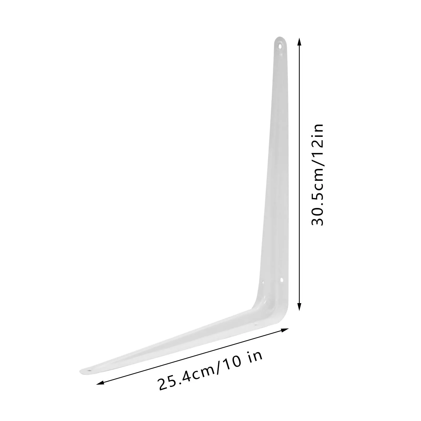 ขายึดชั้นวางของแบบหนา 10x12 นิ้ว 12 ชิ้น สีขาว—เหล็กกล้าคาร์บอน ทาสีอบป้องกันสนิม เหมาะสำหรับห้องซักรีด/ห้องเก็บของ ประหยัดพื้นที่