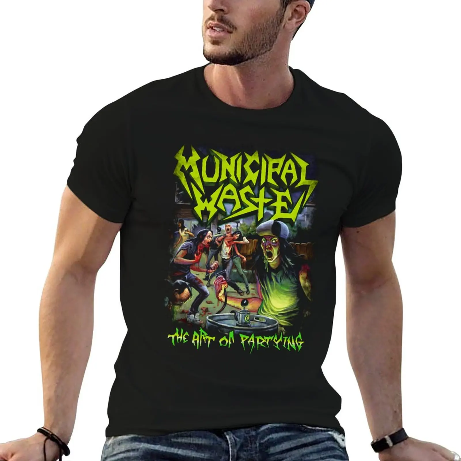 Reward Municipal Waste Band Gift For Halloween T-Shirt Big Size Short Sleeve Tee for Men