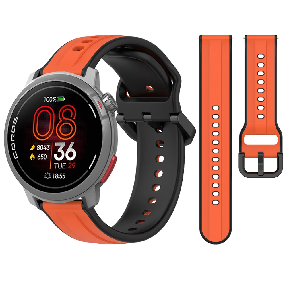 Sports Silicone Watch Strap for COROS PACE Pro Band for COROS Pace 3 2 APEX 2 Pro 46mm 42mm Soft Bracelet 20mm 22mm Watchbands