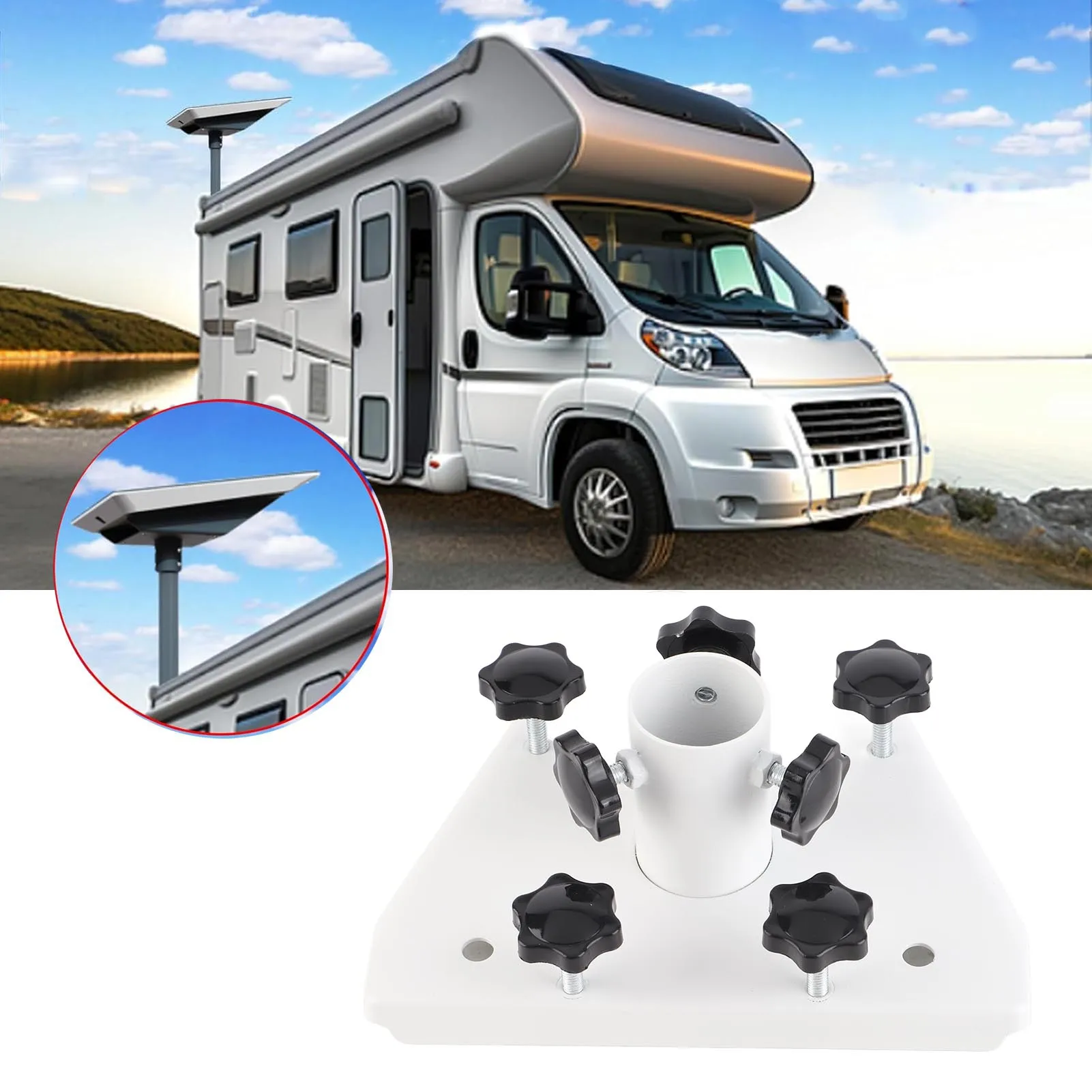

Satellite Internet Pipe Adapter White Satellite Internet Roof Mount Strong Load Bearing Stable and Safe for V3 Standard Dish