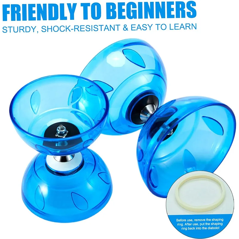 مجموعة ديابولو الصينية المحمولة يويو ديابولو معدات اللياقة البدنية المحمولة للبالغين والأطفال المسنين في الهواء الطلق ممارسة خفة الحركة في الأماكن المغلقة #5