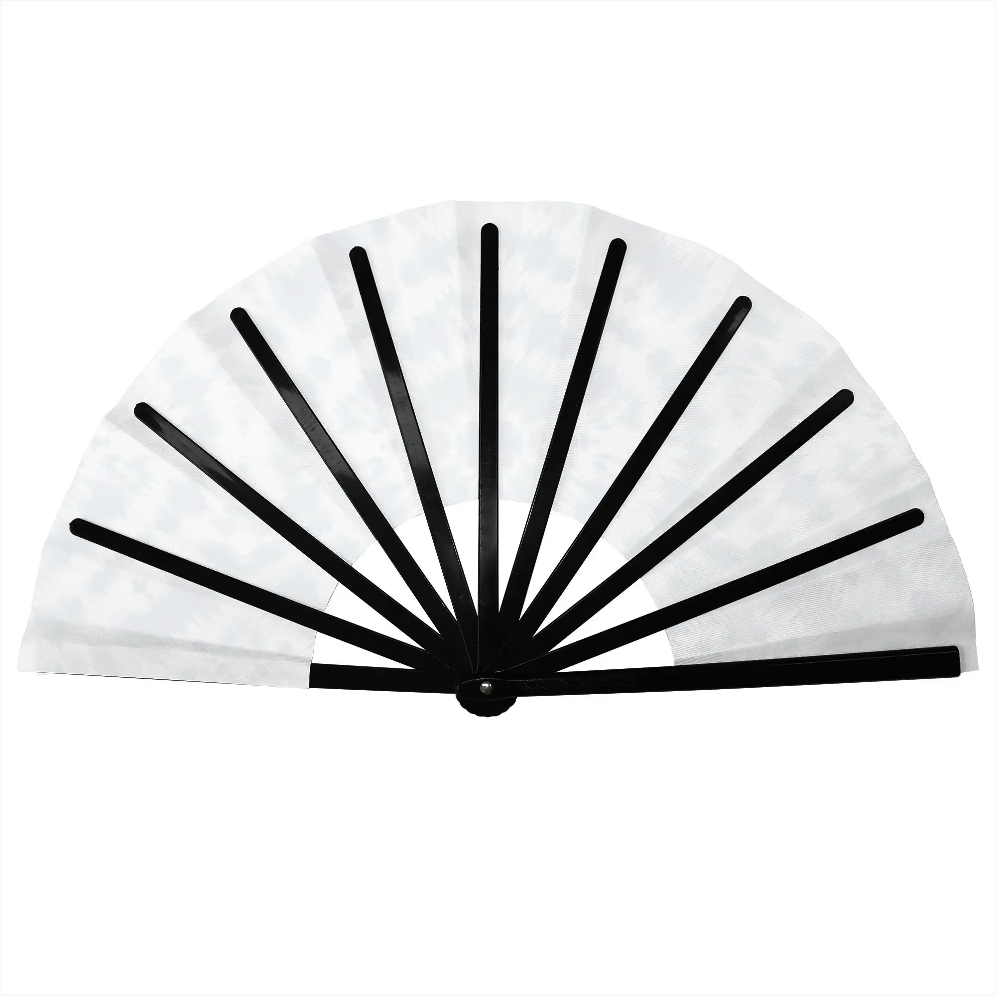 Customized Tie Dye Portable Pocket Fan Camping  Polyester Folding Fan Chinese Dance Handheld Cooling Fans
