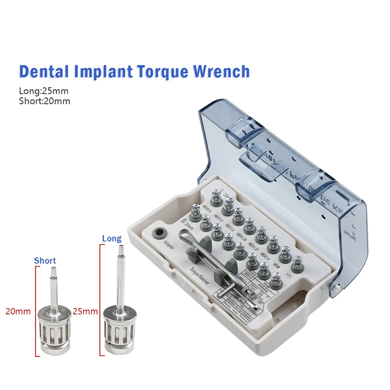 Dwa rodzaje wyborów wkrętaki dynamometryczne do implantów dentystycznych klucze sześciokątne zestaw protetyczny narzędzie stomatologiczne 1 zestaw