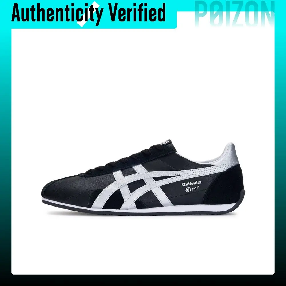 Onitsuka Tiger Runspark Comfortable Round Toe Breathable Low top Casual Shoes Unisex Black Silver 1183B480-002