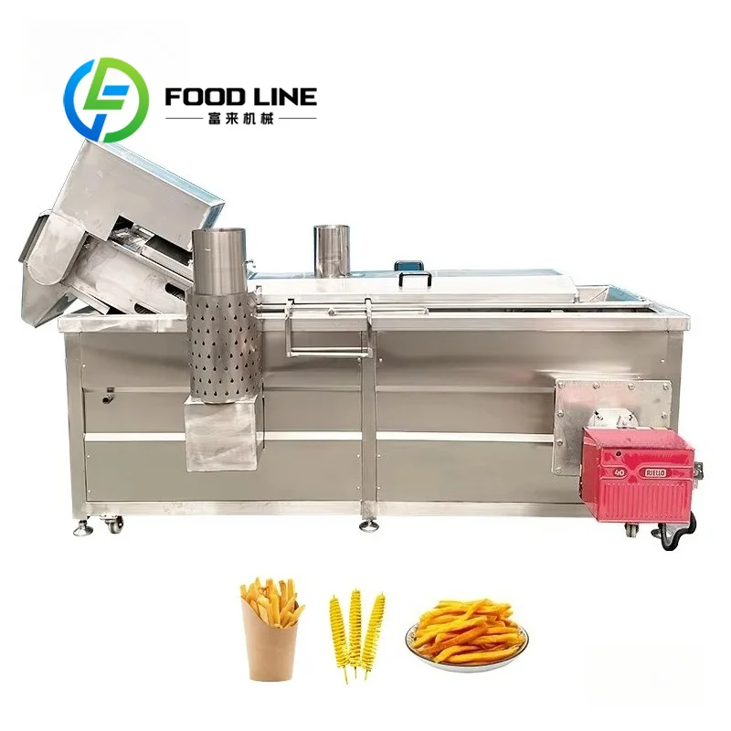 Heat Insulated Continuous Frying Machine Outer Thermal Layer Lowers Workshop Ambient Temperature And Cut Heat Energy Loss