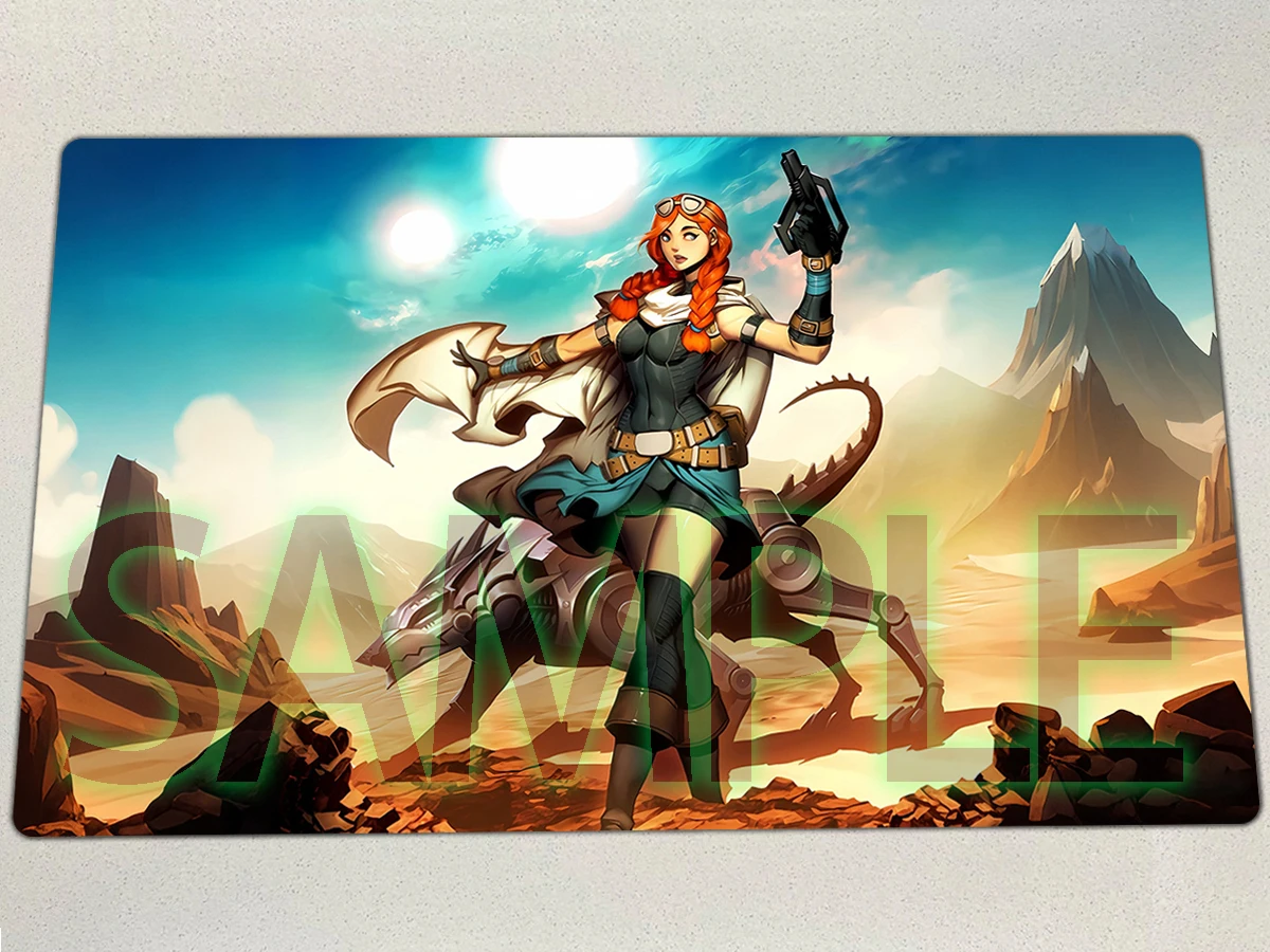 

YuGiOh Playmat Kozmo Farmgirl TCG CCG Mat Board Game Duel Pad Trading Card Game Mat Anime Rubber Mouse Pad Free Bag 60x35cm