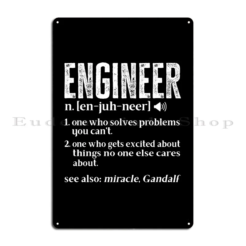 Engineer The Magician Metal Plaque Home Printed Wall Decor Cinema Club Tin Sign Poster