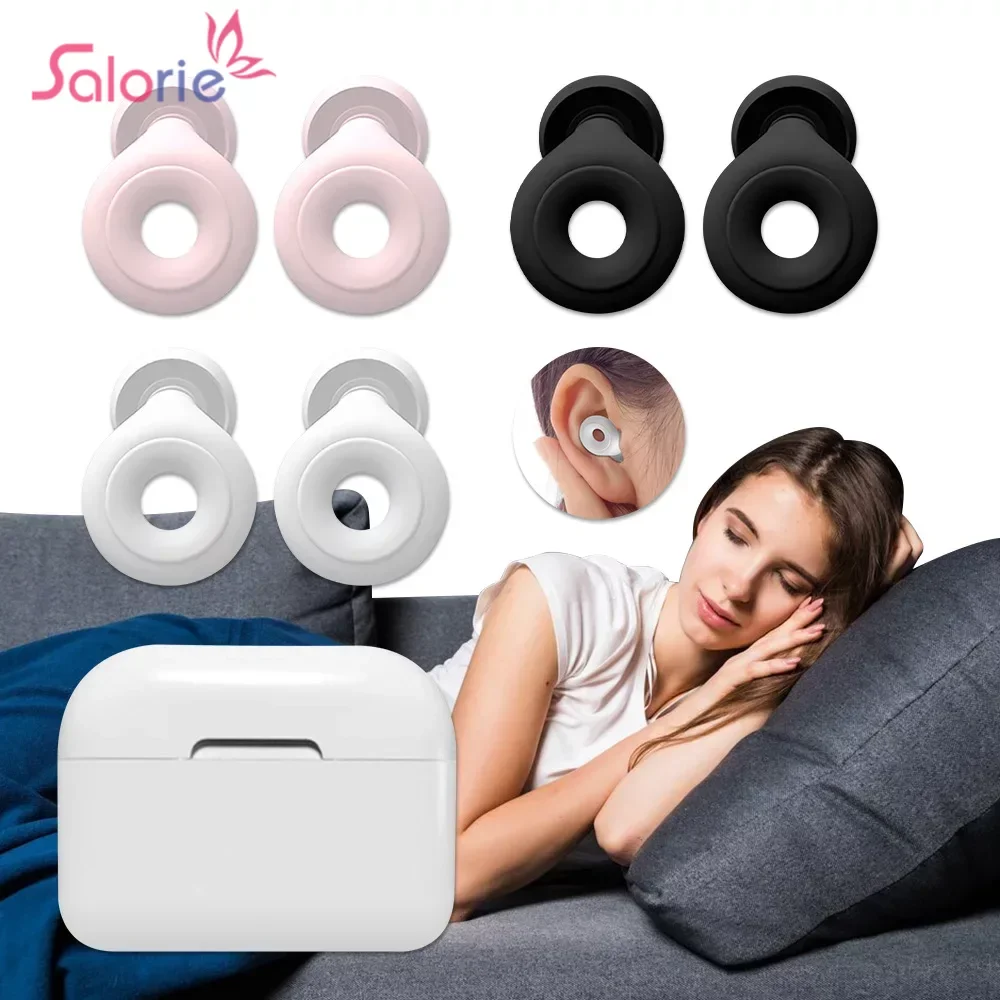 Silicone Ring Sleep Soundproof Earplugs Anti Noise Reduction 5 dB Noise Ring Earplug Mute Earplugs Adjustable Earphone Mute Tool