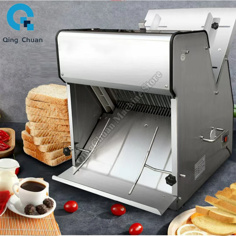 

Square Packet Slicer 370W Commercial Baking Bread Slicer 31 Pieces Automatic Slicing Machine Toast Slicer