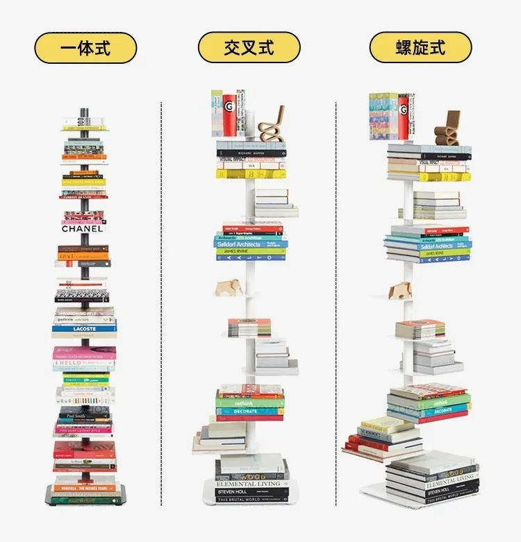 ts creative designer rotating invisible spiral bookshelf display shelf living room wrought iron home corner shelf narrow book