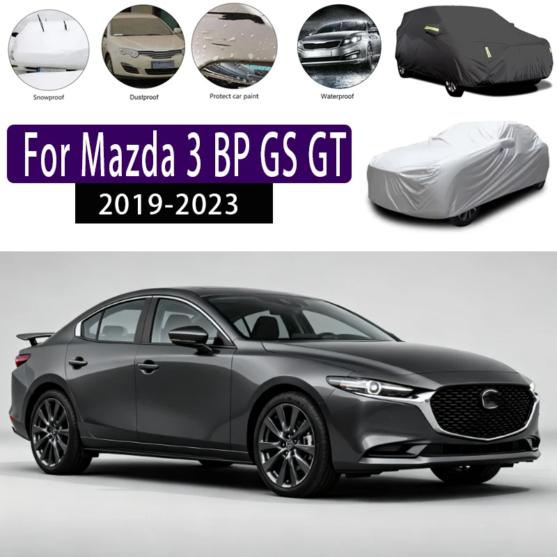 

For Mazda 3 BP GS GT 2019-2023 2020 2021 Outdoor Protection Full Car Covers Snow Cover Sunshade Waterproof Dustproof Exterior