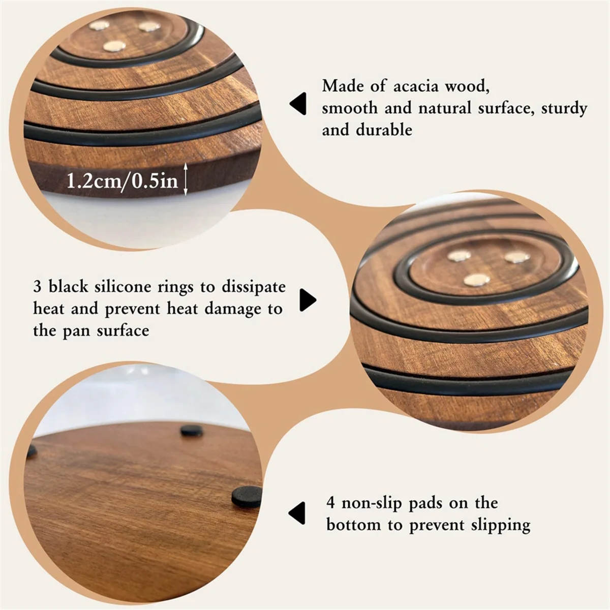 【coupon-neuf-et-utilisateur-】-sous-verres-magnetiques-3-pieces-supports-de-casseroles-magnetiques-antiderapants-pour-casseroles-chaudes-et-poeles