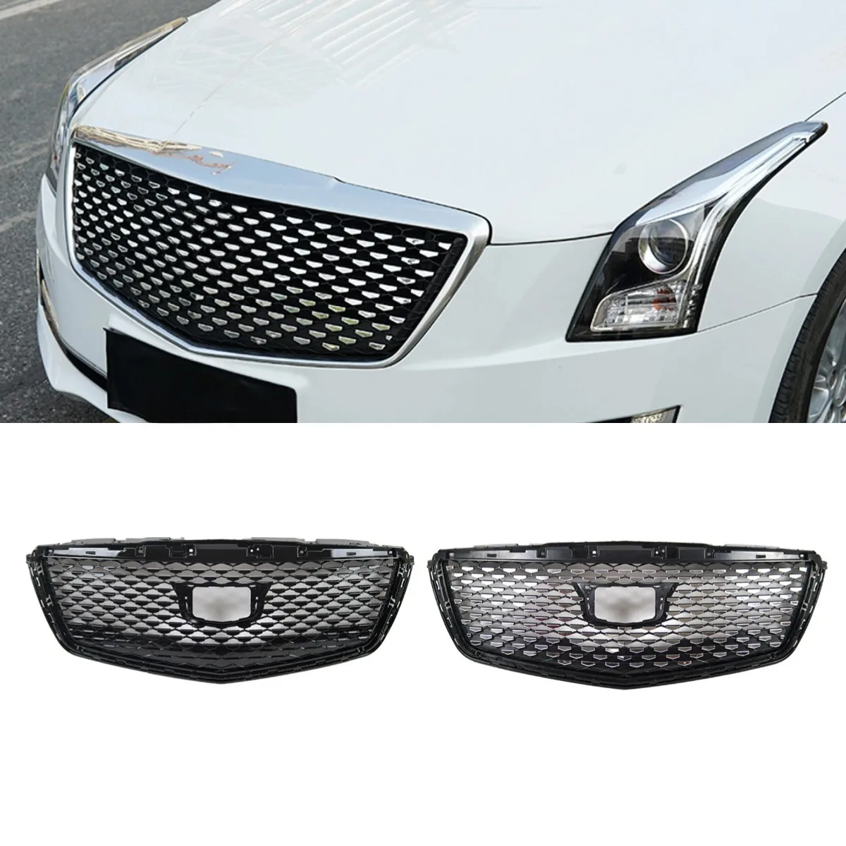 

Car Front Bumper Grill Racing Grills Car Grille Bumper Grill For Cadillac ATS-L Body Kit Car Accessories