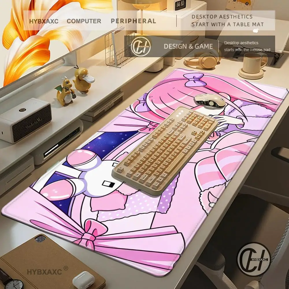 Cartoon M-Menhera C-Chan Kawaii Pink Mouse Pad Anti-Slip Rubber Edge Locked Thickened Laptop Gaming Desk Mat HYBXAXC