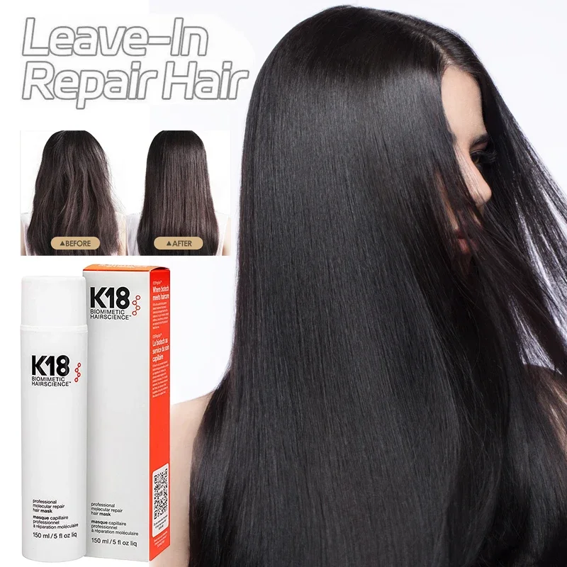 150ml K18 Original Leave-in Molecular Hair Mask Biological Regeneration Repair Dry Chemically Damaged Hair 4 Minutes Fast