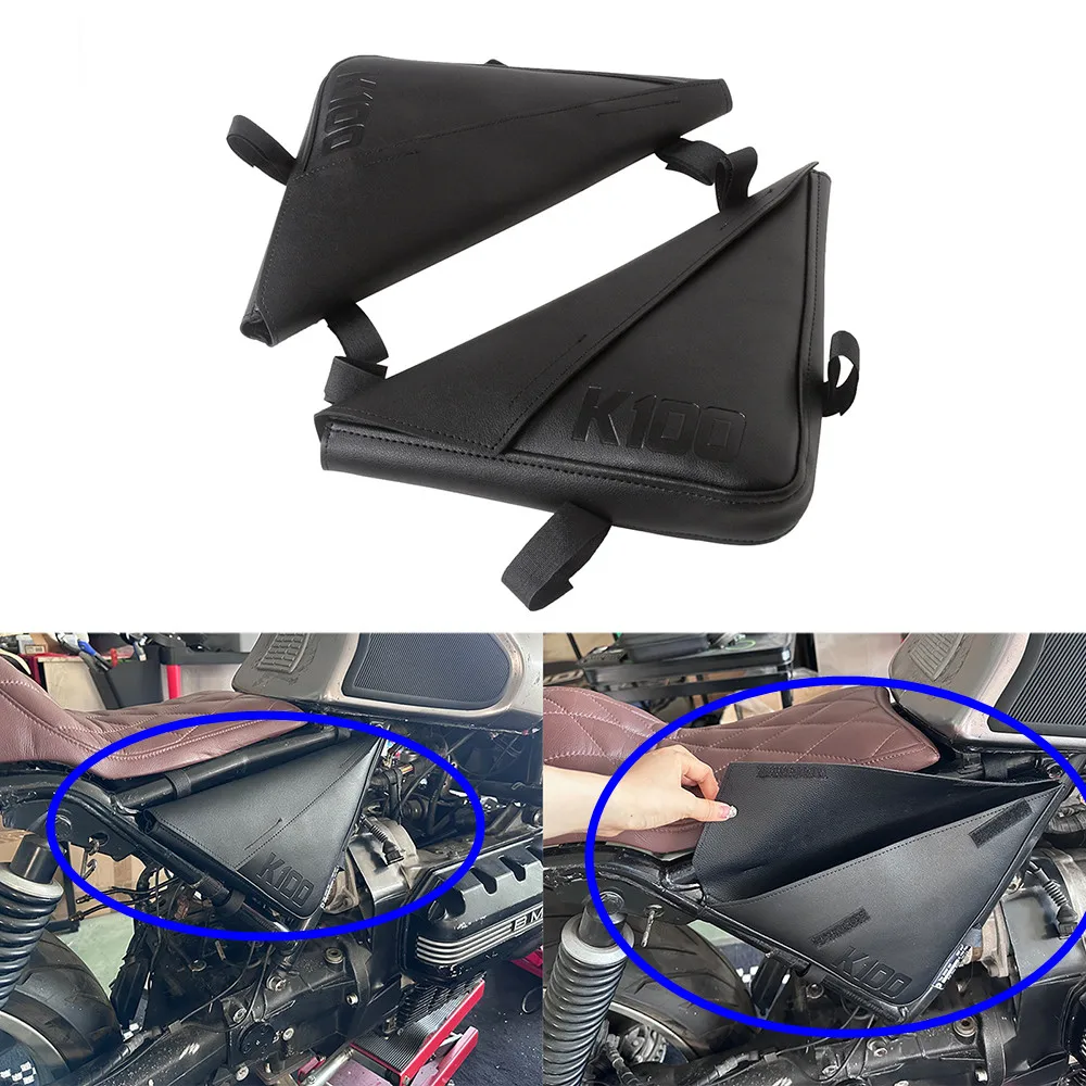 

Cafe Racer Accessories Side Luggage Saddlebag Tool Bag 1pair For BMW K100 K75 Motorcycle Saddle Bag