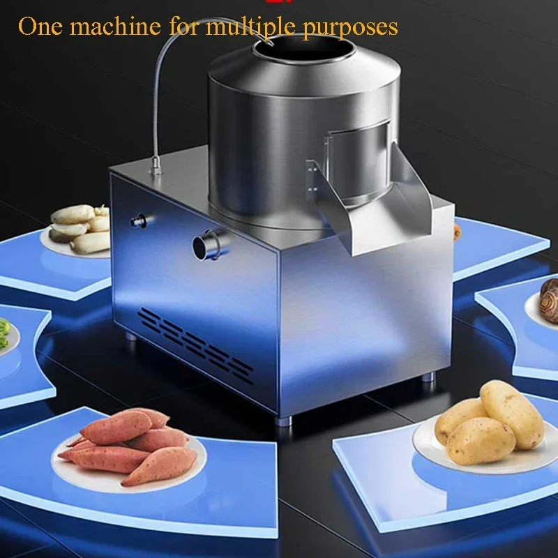 Commercial Potato Peeling Machine 150-220 kg/h Popular Sweet Potato Peeler Potato Cleaning Machine 1500W