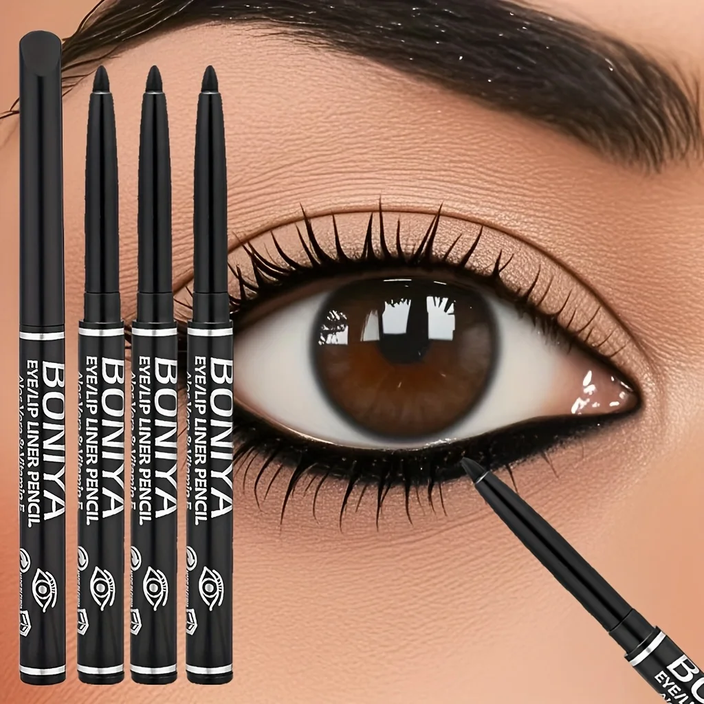 3pcs/Silky Black Brown Eyeliner Smooth Waterproof and Sweatproof Long-lasting
