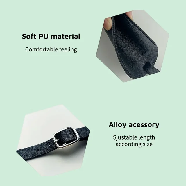 PU Leather Boarding Bag Tag Travel Luggage For Women Men Suitcase Identifier Label Baggage Name ID Address Holder Accessories 5 PU Leather Boarding Bag Tag Travel Luggage For Women Men Suitcase Identifier Label Baggage Name ID Address Holder – view 5