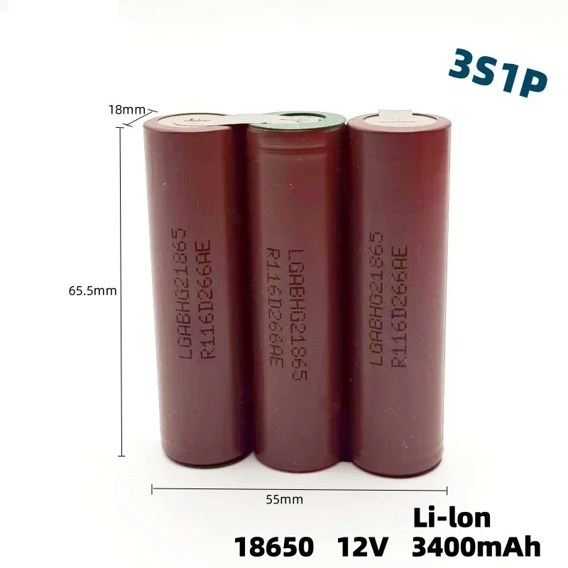 Przesyłka lotnicza 18650 Akumulator HG2 30A Wkrętarka elektryczna Akumulator litowo-jonowy 2s1p 3s1p 4s1p 5s1p 6s1p 7.4V-21V 3400/6800mAh