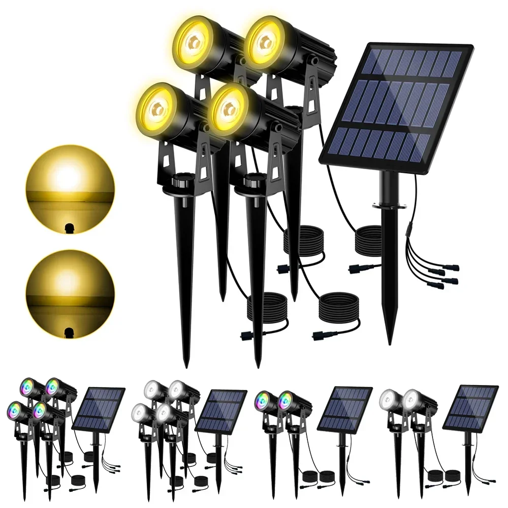 

Новинка 3000K/6000K/RGB фонарь на солнечной батарее внешний фонарь на солнечной батарее для сада фонарь на солнечной батарее водонепроницаемый настенный фонарь для газона IP65
