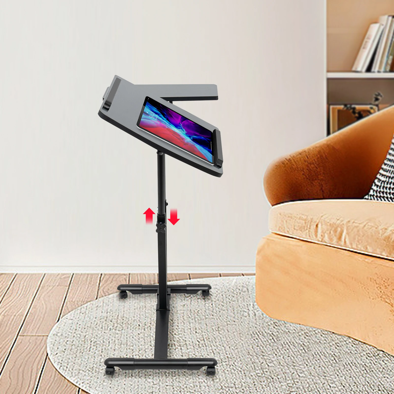 

BYMAOCAR Tattoo Table, 25.2''x 15.75'' Portable Mobile Tattoo Workstation W/ Dual Countertops for Tattoo Studio, Beauty Salon