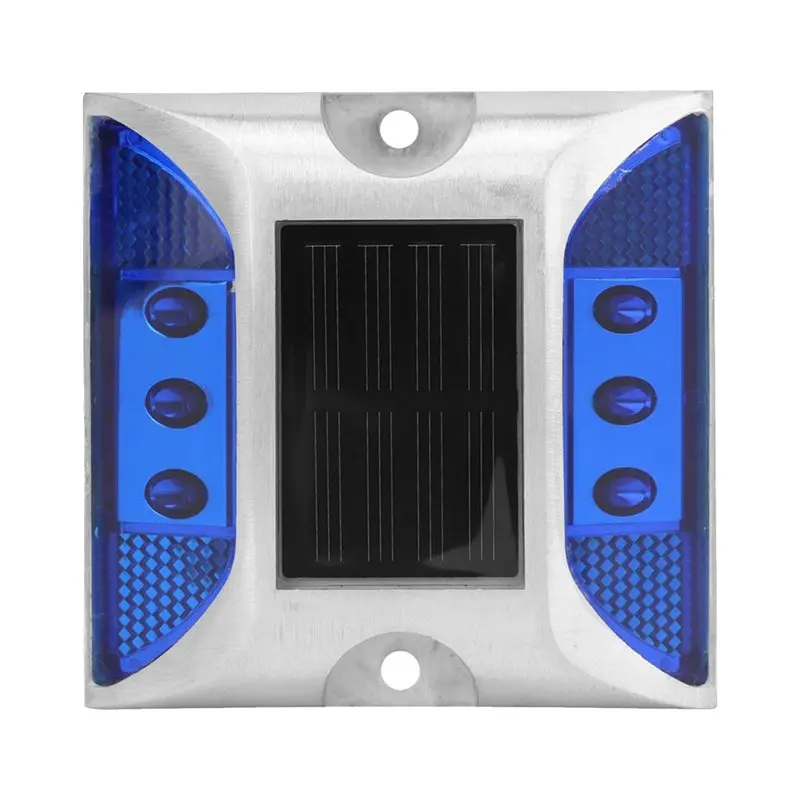 ABGE-Portable Solar Road Nails In Cast Aluminum, High-Way& Garden Ground Lighting System Highway Blue