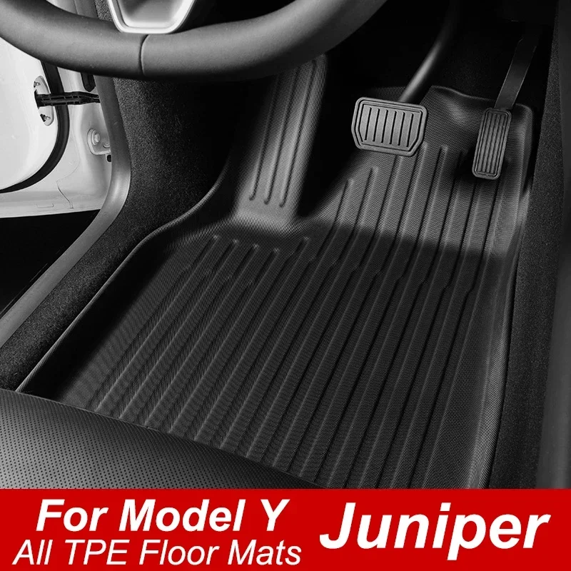 

Floor Mats For Tesla Model Y Juniper 2025+ TPE Waterproof Wear - Resistant Liners Scratch - Proof Non - Slip Car Protective Pads