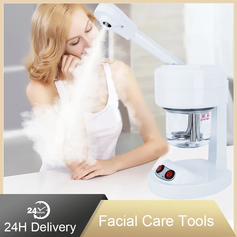 

Facial Steamer Hot Mist Face Steamer Nano Ionic Table Top Mini Steamer Spa 360°Rotatable Sprayer Personal Care Use at Home Salo