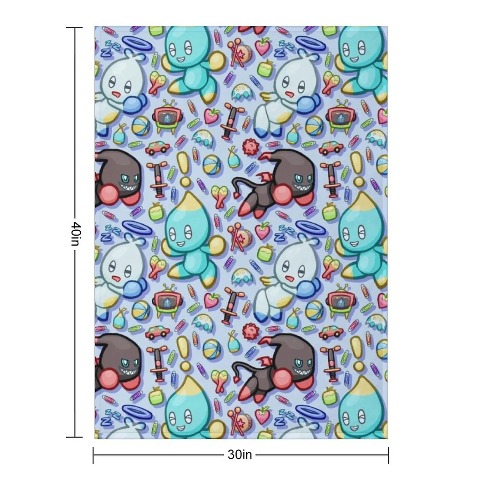 Letz Get This Party Started (Blue) Throw Blanket Cute Quilt Decorative Sofas Soft Beds blankets and throws Designers Blankets