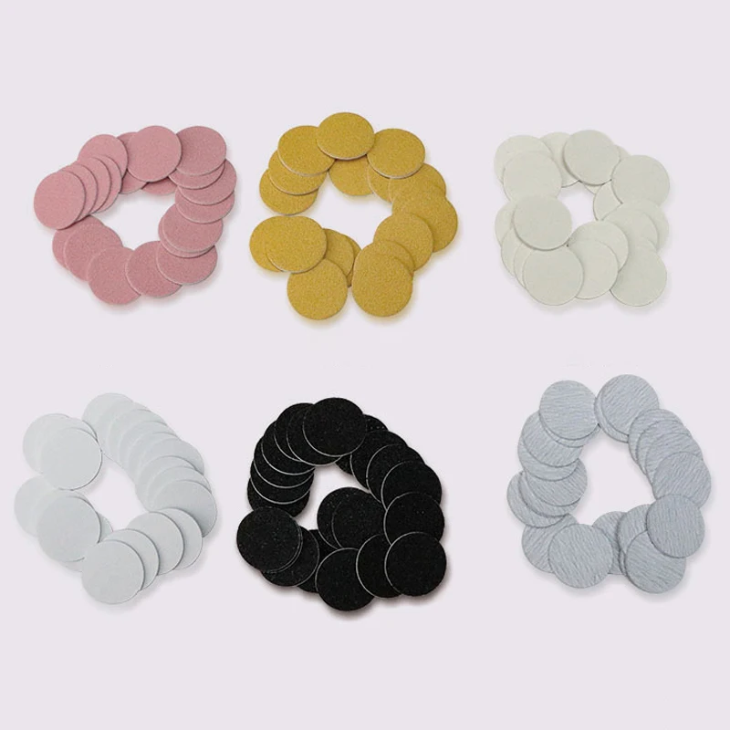 20 قطعة المتاح باديكير طحن الملفات استبدال الصنفرة الجلد الميت الملمع إهاب الكالس إزالة منصات القرص قدم أدوات العناية