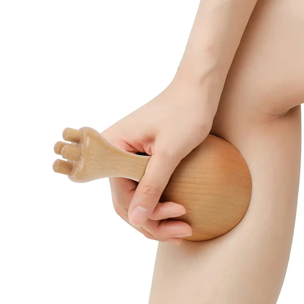 

Manual Cup Wood Massage Tool Small For Home Use Ergonomic Handle Therapy Massager Durable Wooden Body Waist Abdomen Thighs