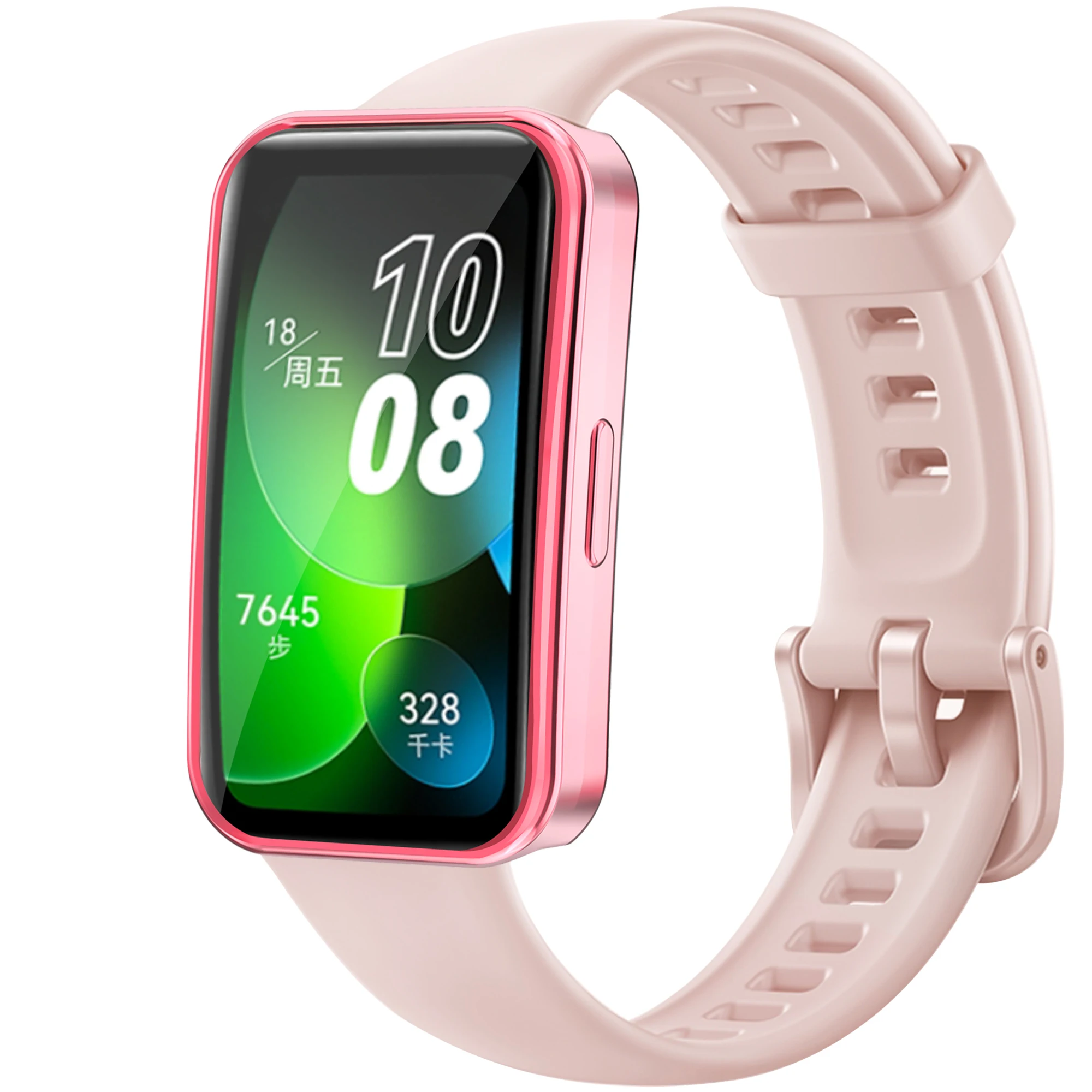 เคสฝาครอบป้องกันเต็มรูปแบบ TPU เนื้อนิ่มเคลือบอิเล็คโทรเพลทสำหรับ Huawei Band 8เคสนาฬิกาอัจฉริยะ