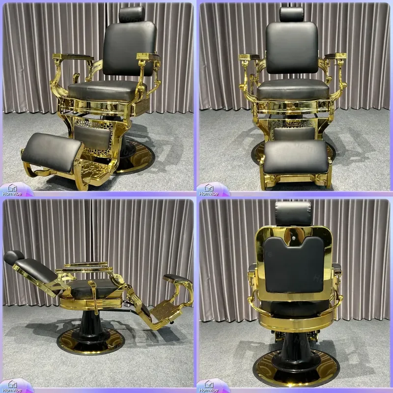 for High-end Salon Oil Head Chair Lift and Lower Barber Shop Retro Perm Dyeing Hair Styling Chair